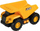 Kamion lodër JCB Teamsterz Small Dump Truck, me dritë edhe zë, i verdhë