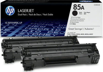 Toner HP 85A CE285AD, origjinal, paketim duple, i zi