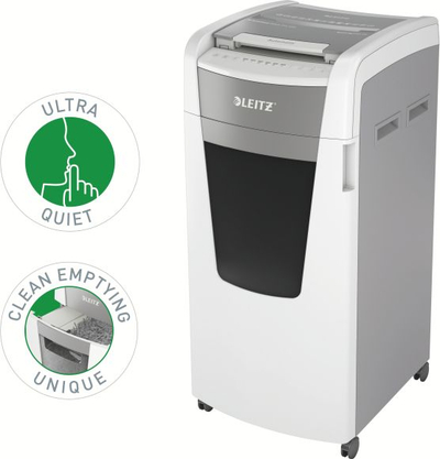 Shredder Leitz Office Pro 600 P5, prerje mikrokonfeti, për 600 fletë, i bardhë