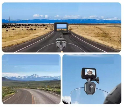 Mbajtëse xhami për action cam Telesin Windshield Clamping Brackets, universale, e zezë