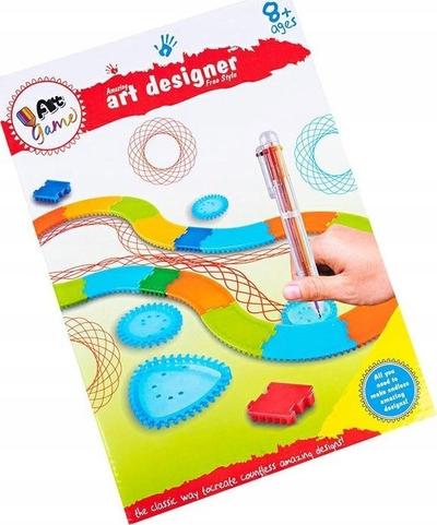 Set vizatimi Spirograph 3D, me shabllone, shumëngjyrësh