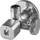Valvul këndore Duro Solid Bis, 1/2" x 3/4" x 3/8", me filtër, krom