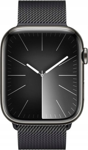 Rrip dore Crong Milano Steel për Apple Watch 42/44/45/49mm, çelik inox, grafit