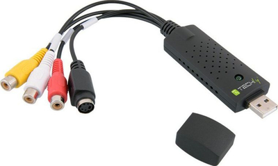 Kapës video USB Techly I USB VIDEO 700TY, USB 2.0, me RCA dhe S-Video, i bardhë