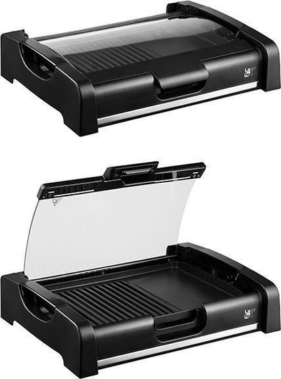 Grill elektrik Lafe GRL-003, sipërfaqe e dyfishtë, termostat i rregullueshëm, i zi