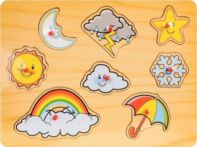 Puzzle druri Daffi Weather, me doreza, edukativ për kalamaj