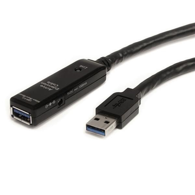Kabllo zgjatuese USB StarTech USB3AAEXT5M, USB 3.0, 5 m, e zezë