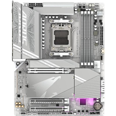 Pllakë amë Gigabyte X870 Aorus Elite Wifi7 Ice, DDR5, ATX, gri