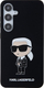 Kapak telefoni Karl Lagerfeld Ikonik NFT Liquid Silicone për Samsung Galaxy S24, cover mbrapa, i zi