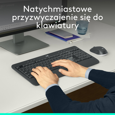 Set tastierë edhe maus me kamerë Logitech MK540 Advanced US edhe Brio 100, wireless, Full HD 1080p, i zi