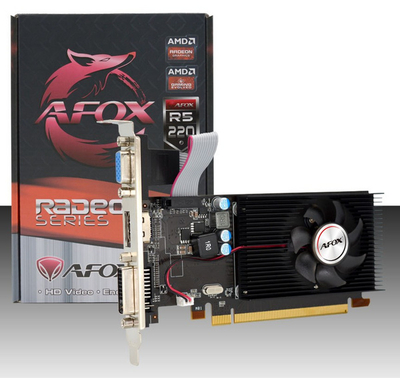 Kartelë grafike AFOX Radeon R5 220, 1GB DDR3, Low Profile, e zezë