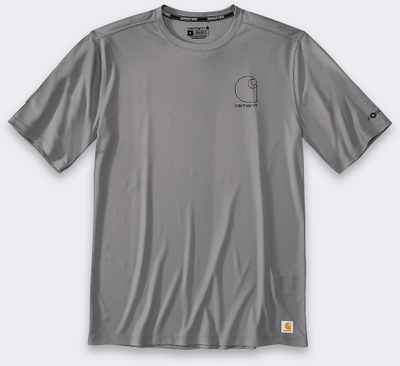 Работна блуза Carhartt Force Sun Defender Relaxed Fit, UPF 40+, апсорпција на влага, сива, XXL