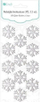 Ngjitëse dekorative dpCraft Snowflakes, 3D, me shkëlqim, argjendi