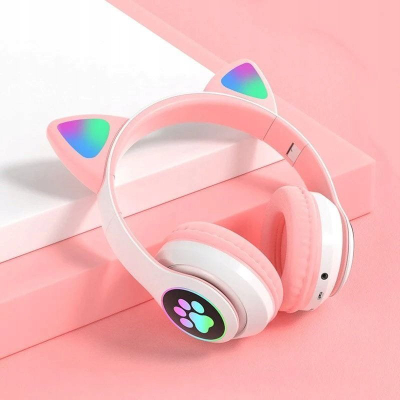 Kufje mbi veshë Protect LED, Bluetooth 5.0, 400mAh, me drita RGB