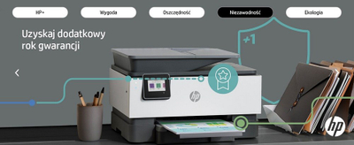 Printer multifunksional HP OfficeJet Pro 9012e, Inkjet termal, i zi