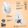 Maus Logitech Lift, wireless, Bluetooth, USB, i bardhë