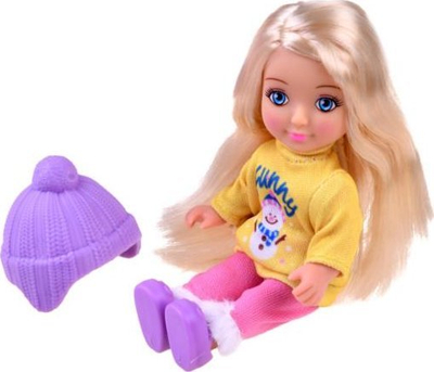 Set lodër gocë Ankiki Winter Doll and Snowman, 13 cm, dimër, shumëngjyrëshe