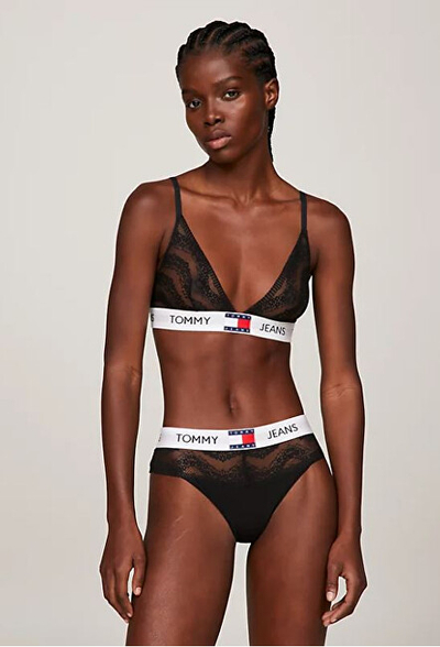 Mbathje për femra Tommy Hilfiger Women's Thong, të zeza