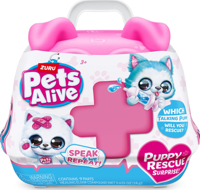Lodër pelushi Zuru Pets Alive Puppy Rescue Surprise, 21 x 14 cm, shumëngjyrëshe