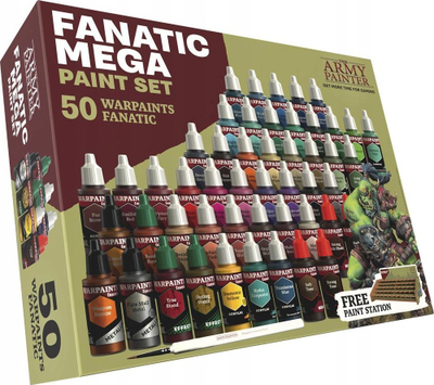 Set bojërash akrilike The Army Painter Warpaints Fanatic Mega Set, 50 x 18ml, për miniatura