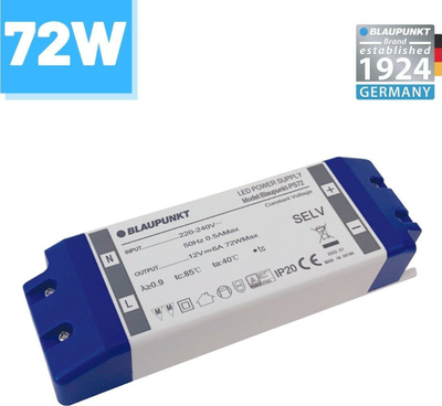 Furnizues energjie LED Blaupunkt 12V 72W, IP20