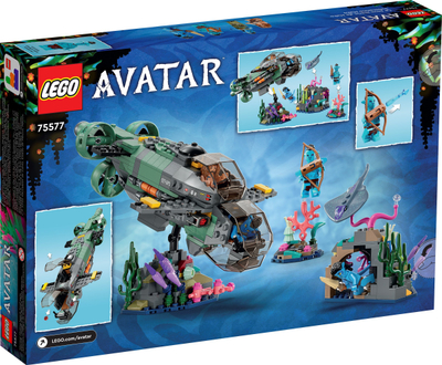 Lodër ndërtimi LEGO Avatar 75577, nëndetësja Mako, 553 copë, 9+, shumëngjyrëshe