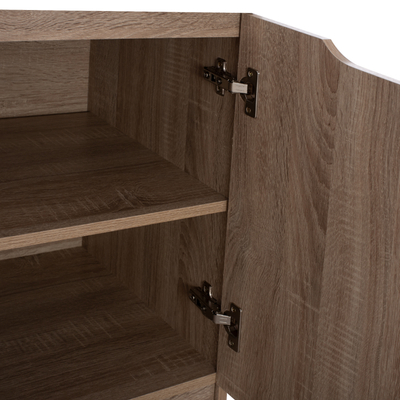 Bife Jolene HM2234.02, 2 sirtarë 4 dyer, 120x40x80cm, sonoma me të bardhë