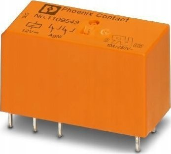 Relé Phoenix Contact REL-MR-BL-12DC/21-21, 12V DC, 2 kontakte ndërruese, portokalli