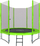 Trampolinë për kalamaj SkyRamiz Green Garden 244 cm 8FT, me rrjetë mbrojtëse, me pajisje, jeshile