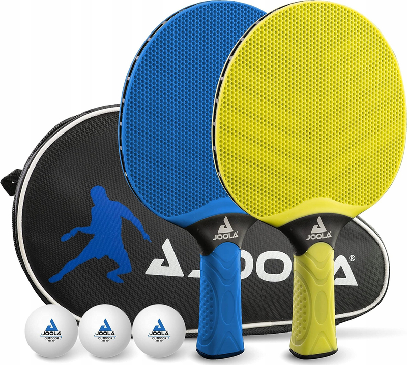 Set pingpongu Joola TT-Set Vivid Outdoor, 2 reketa, topa dhe rrjetë, shumëngjyrësh