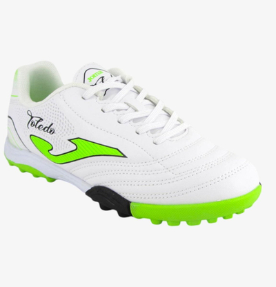 Këpucë futbolli Joma Toledo 2502 TF Jr, për bar sintetik, për kalamaj, të bardha