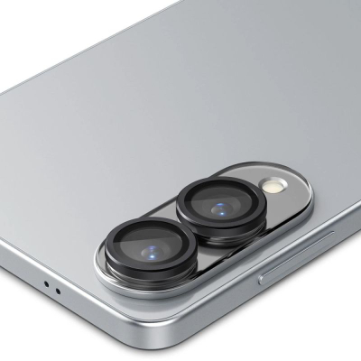 Заштитник за леќи Spigen EZ Fit GLAS.tR Optik Pro HD, за Samsung Galaxy S25, зајакнато стакло, црни рамки