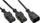 Kabllo rryme InLine Power, 1x IEC C14 në 2x IEC C13, 1m, e zezë