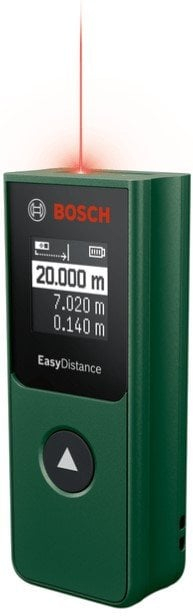 Ласерски мерач Bosch EasyDistance 20, 20 m, користење со 1 копче, зелена