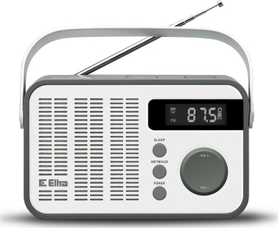 Radio portabël Eltra OLIWIA PLL, dixhitale, me alarm, gri e bardhë