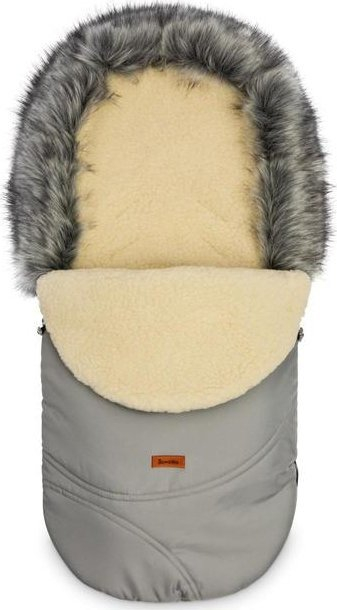 Qese gjumi për karrocë Sensillo Eskimo, lesh, 100x46cm, gri