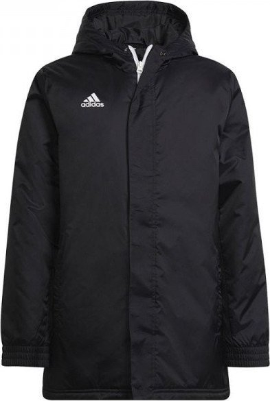 Jaketë për kalamaj Adidas Entrada 22 Stadium Jr H57569, me kapuç, e zezë