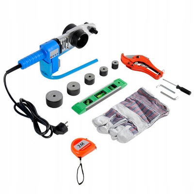 Makina e saldimit të tubave GEKO G81034, 1500W, LCD, 16-63mm, blu