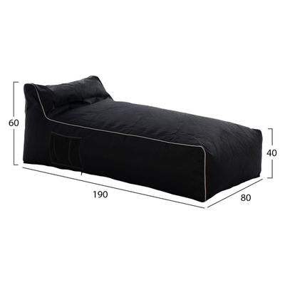 Puf shezllon Wadelin textilene 190×80×40-60 cm (HM5774.12)