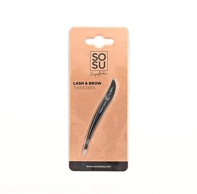 Piskatore për vetulla dhe qerpikë SOSU Cosmetics Perfect Lashes Tweezers, të zeza