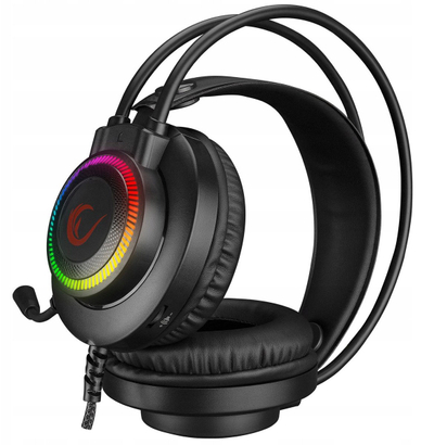 Kufje gaming Rampage RM-K27 X-JAMMER, RGB LED, stereo, të zeza
