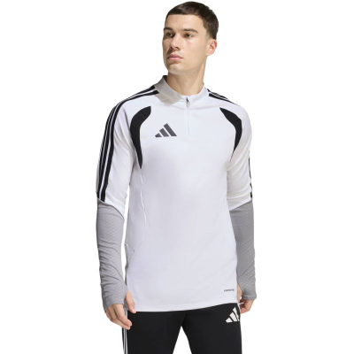 Bluzë trajnimi për burra adidas Tiro 26 Competition, me mëngë të gjata, me zinxhir, e bardhë
