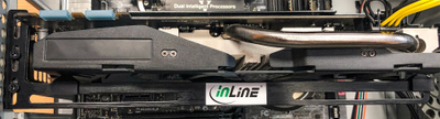 Mbajtëse për kartë grafike InLine GPU Support, për kasa ATX, metal, e zezë