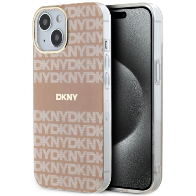 Futrollë telefoni DKNY DKHMP15SHRHSEP, iPhone 15 14 13 6.1", MagSafe, rozë