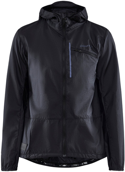Xhaketë windbreaker Craft ADV Offroad, kundra erës, me kapuç, e zezë