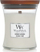 Qiri aromatik WoodWick Debenhams Manuka Nectar Medium Hourglass, fitil druri, aromë manukë dhe mjaltë
