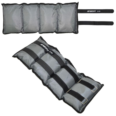 Pesha për kyçe EB Fit, set 2x6kg, për duar edhe këmbë, gri