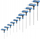 Set çelësash Torx Hogert Technik HT1W881, 10 copë, bisht T 75-200 mm, blu e zezë