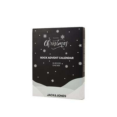 Kalendar Jack & Jones Jacxmas, 24 palë çorape, të zeza