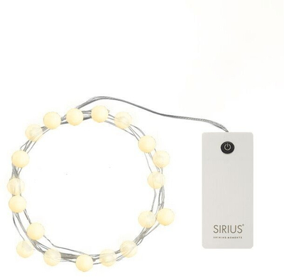 Синџир светилки Sirius Ally Ball, 3.9m, 20 LED, сребрен